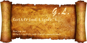 Gottfried Lipót névjegykártya